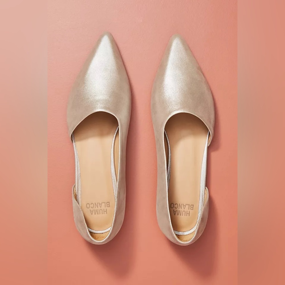 Anthropologie , Huma Blanco Finn Flats Size I9 Blush Pink, (D'Orsay ballet flat)